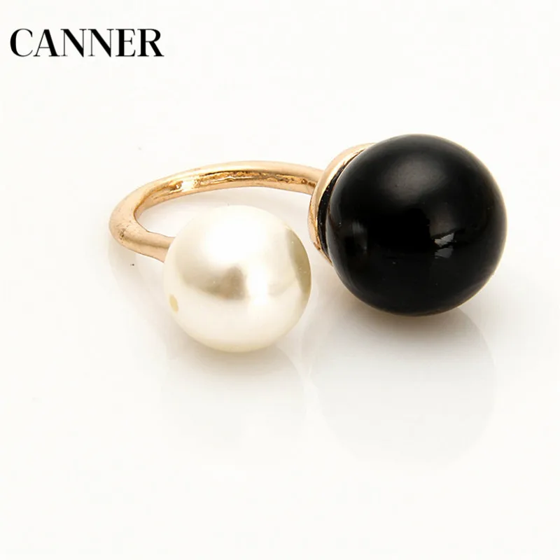 Canner элегантное кольцо с искусственным жемчугом золотистого цвета большие