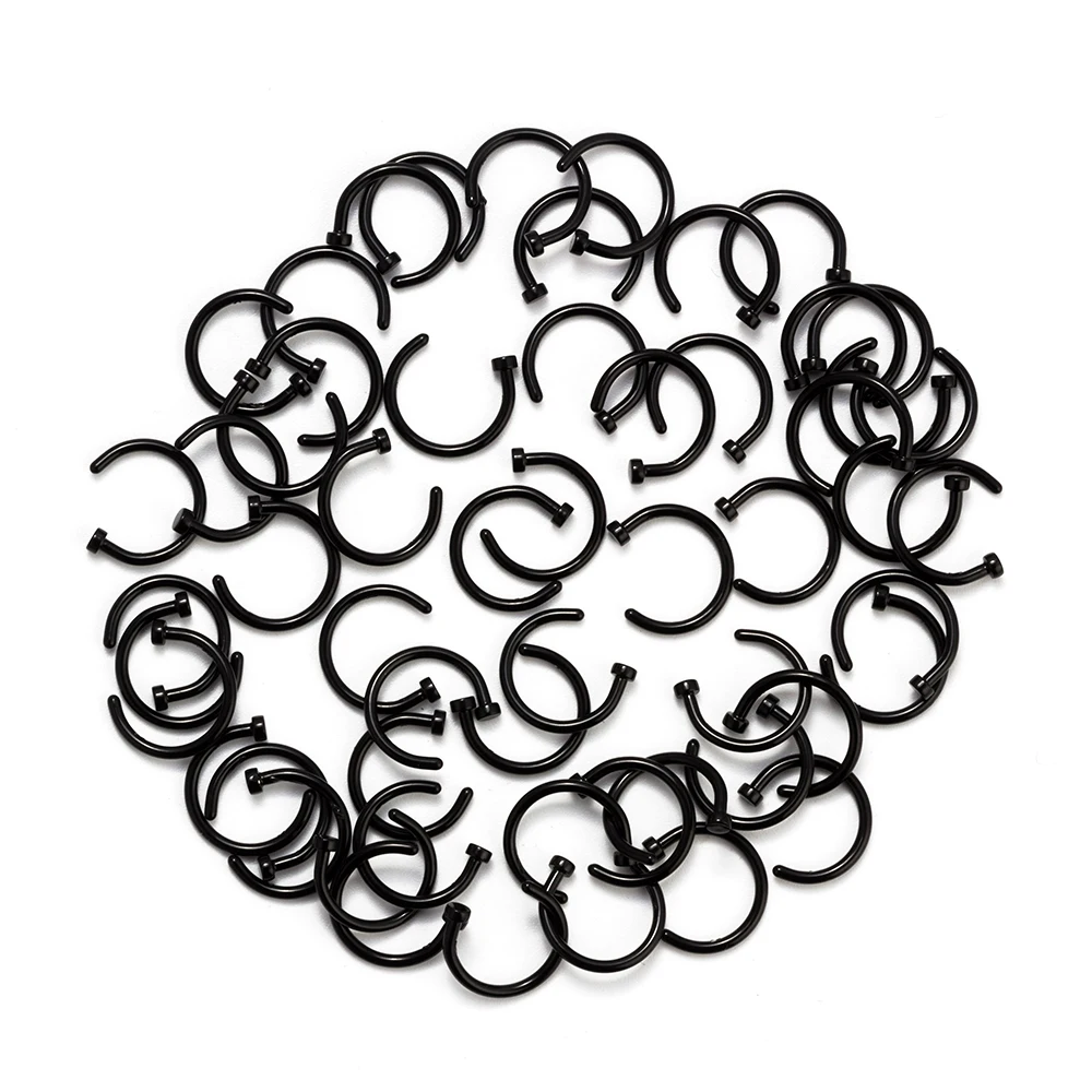 MEIBEADS 5pcs/lot 10mm Trendy Six Color Available Stainless Steel Nose Stud For Women Jewelry Gift Accessories EY6083 | Украшения и