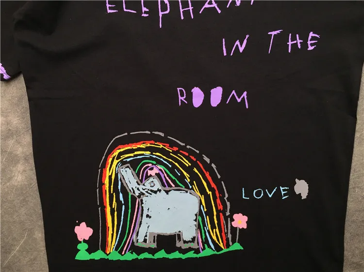 Новинка 2019 мужские футболки VETEMENTs Elephant футболка в стиле хип-хоп скейтборд уличная