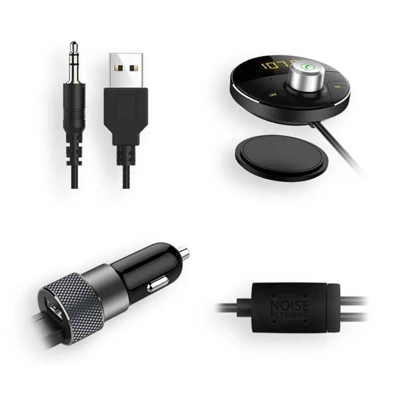 Bluetooth Handsfree Car Kit AUX Audio Jack MP3 плеер беспроводной fm-передатчик Авто USB адаптер Phone