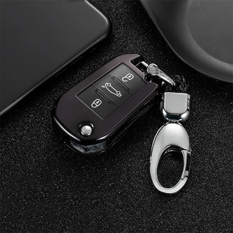 Мягкий TPU чехол для автомобиля чехол Обложка для Citroen C4L кактус C5 C3 C6 C8 Picasso Xsara для peugeot 3008 308 RCZ 508 3 кнопки брелок для ключей