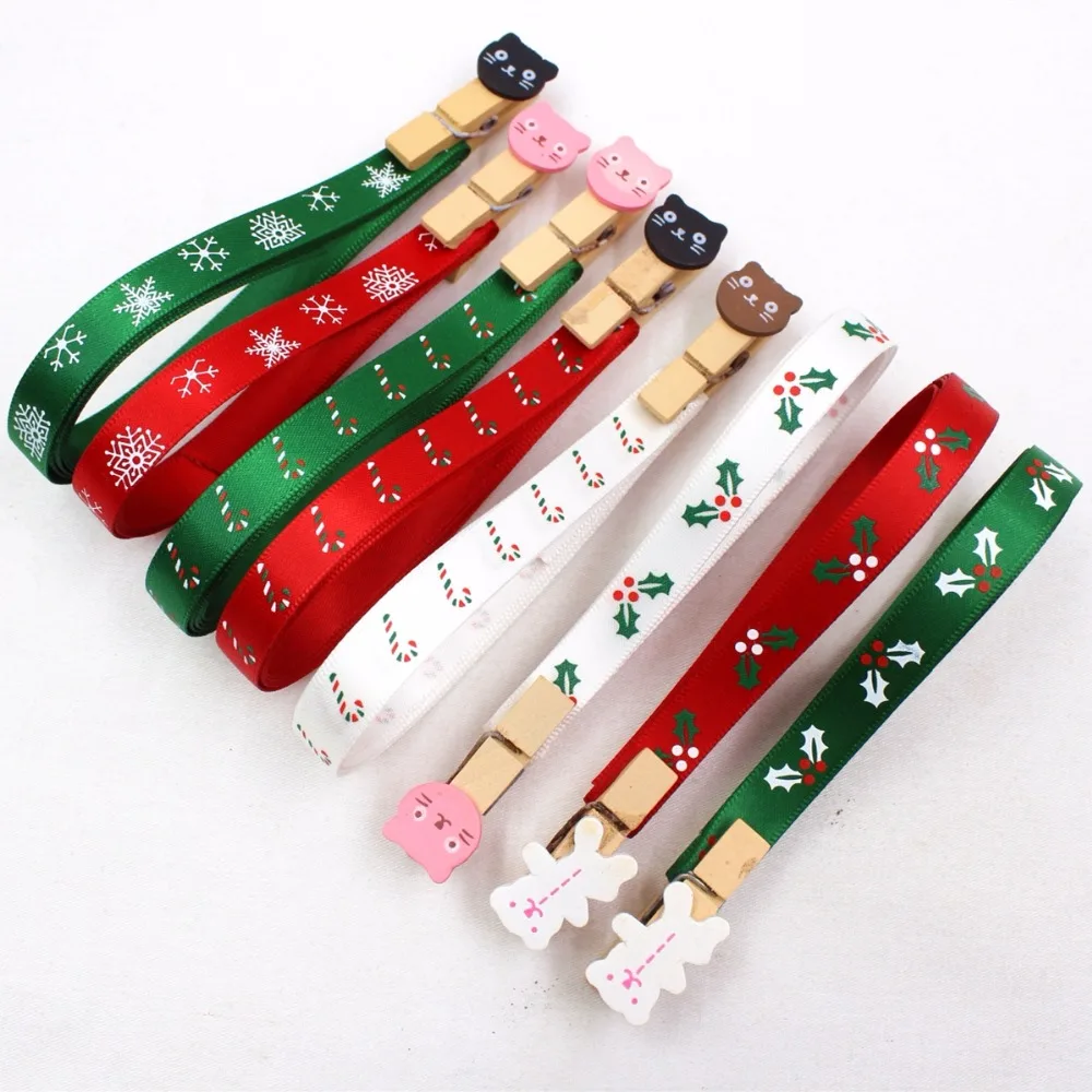 

16812X9 , 3/8'' 10MM Christmas series Printed satin ribbon, gift wrap decoration, clothing accessories DIY handmade materials