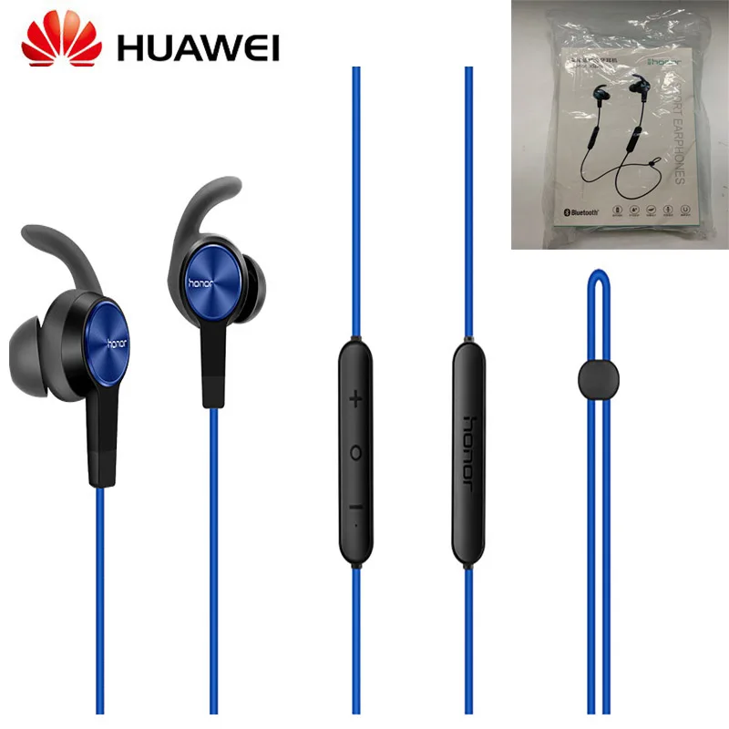 Blue Honor AM61 Беспроводные наушники с IP55 уровнем Bluetooth 4,1 HFP/HSP/A2DP/AVRCP для Honor huawei Xiaomi Vivo - Цвет: Blue
