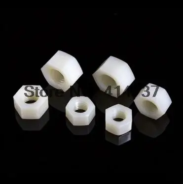 

500Pcs/Lot M12 Nylon Hex Nut with white color