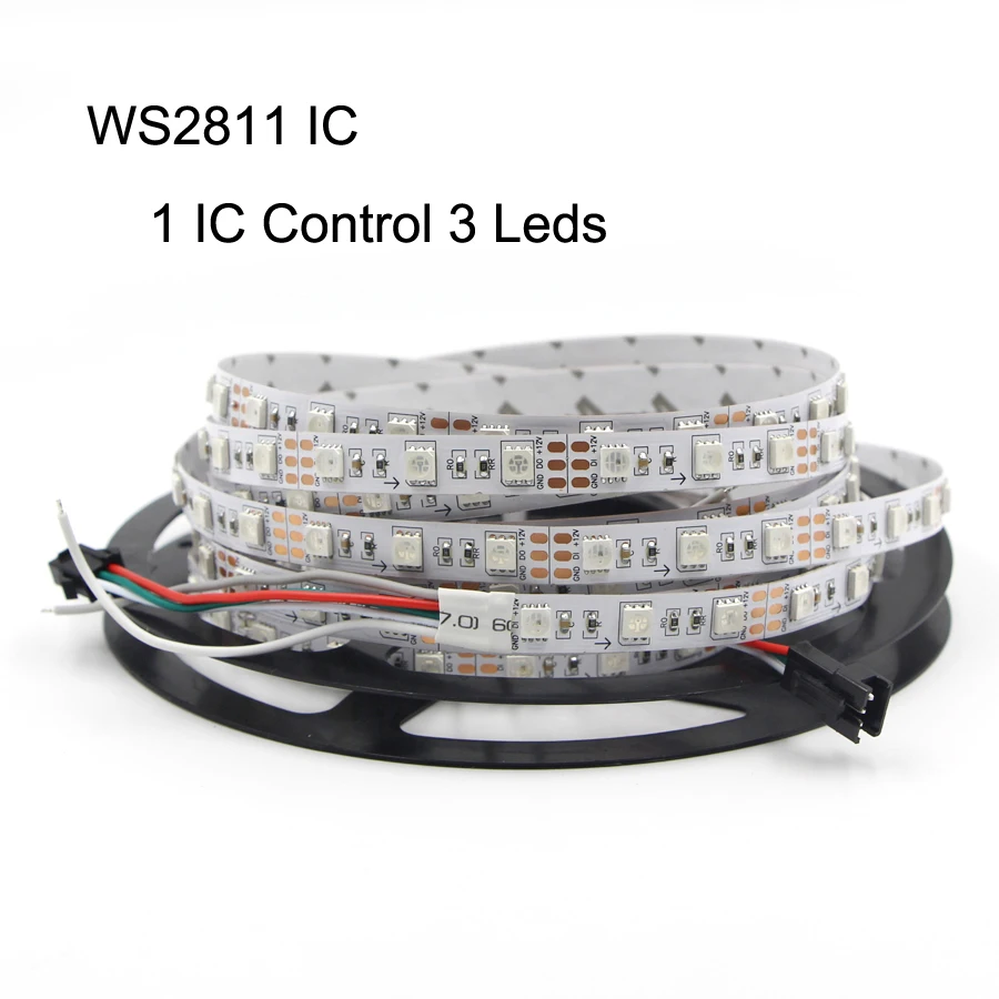 Светодиодная лента WS2811 IC 12V программируемая индивидуальная Адресуемая 30/60
