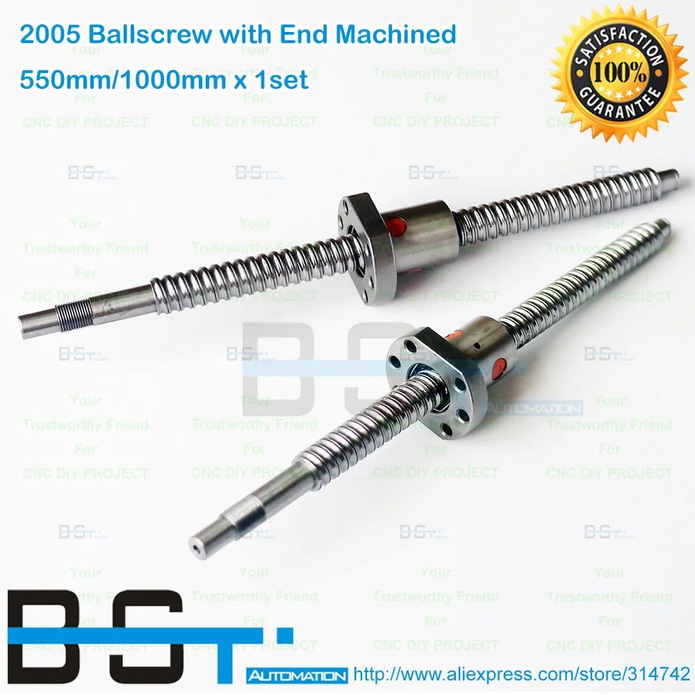 Шариковый винт SFU2005 L 550 мм/1000 мм + RM2005 шариковая гайка для сборки маршрутизатора с