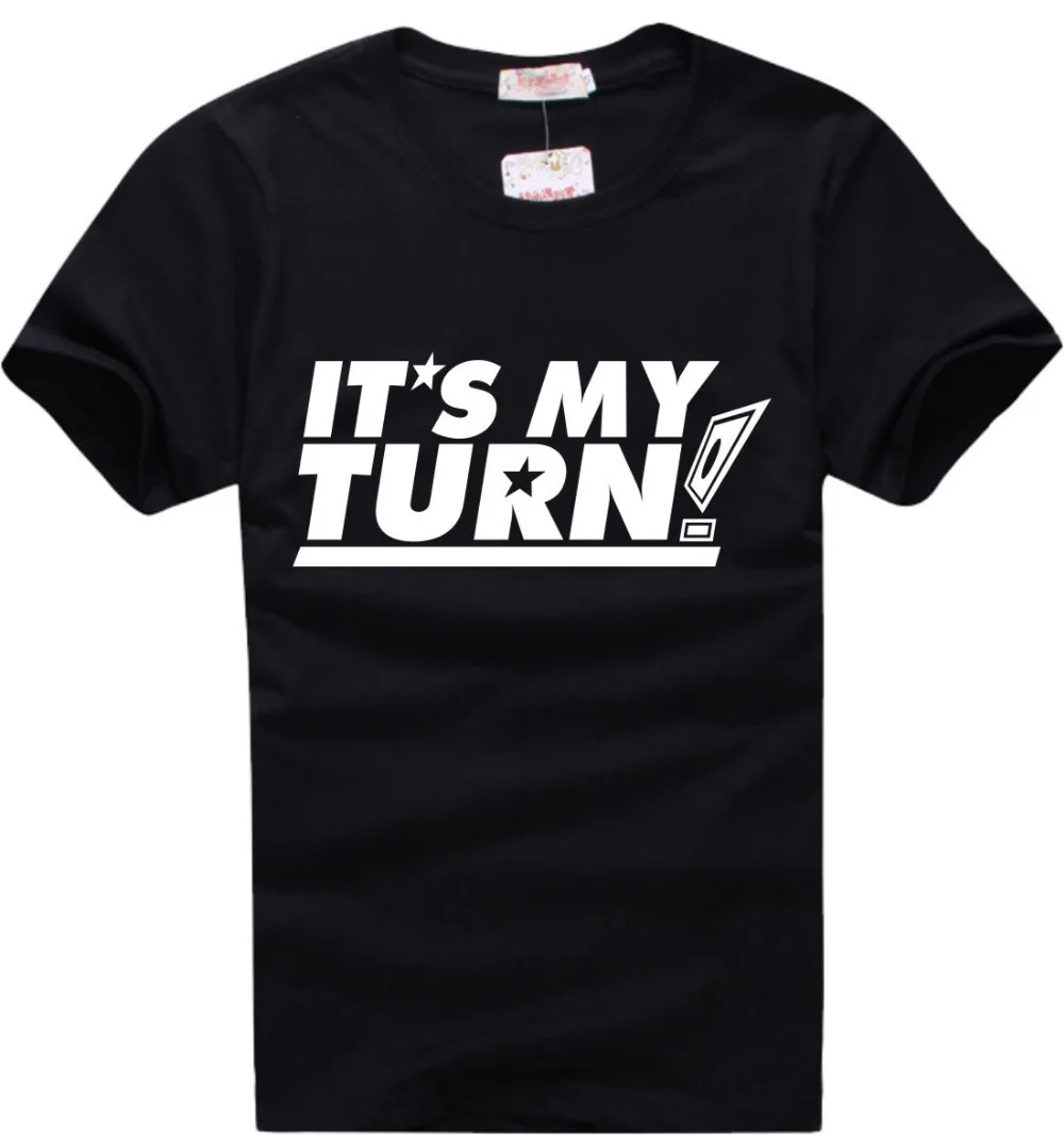 Ю Ги о! С надписью It's My отложным воротником футболка анимационный комикс модное