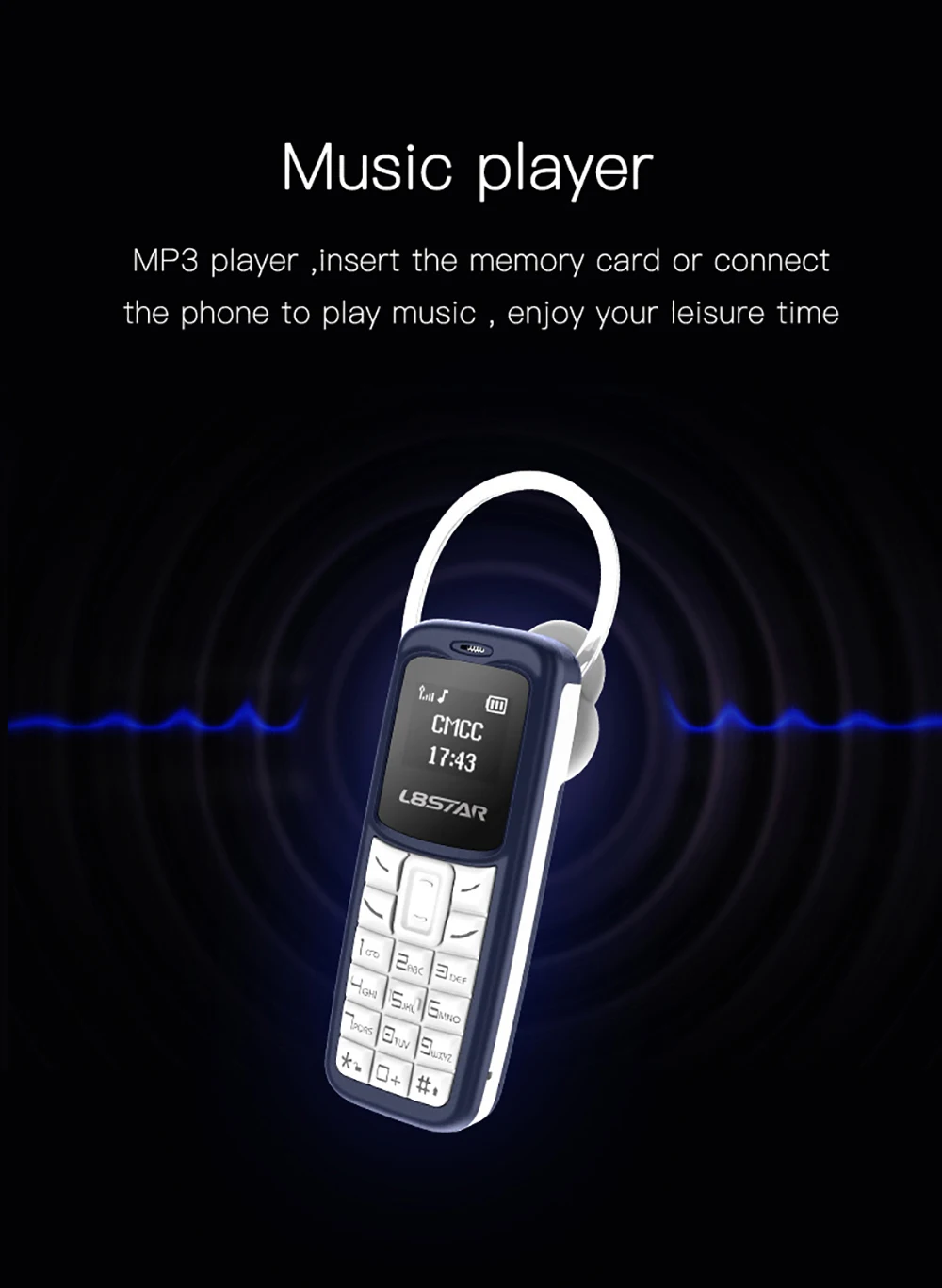 L8STAR BM30 мини телефон беспроводной Bluetooth наушники SIM+ TF карта разблокированный мобильный телефон GSM 2G/3g/4G Dialer гарнитура Мобильный с Mp3