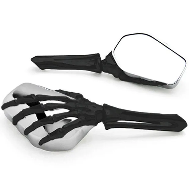 

Free Shipping Black/Chrome Skeleton Hand Motorcycle Mirrors For Yamaha Royal Star Venture Classic Royale Deluxe