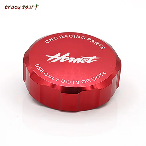 Красный Запчасти для мотоциклов HONDA CB 600F/900F HORNET 2002-2013 2012 CB600F CB900F Задняя Тормозная жидкость Крышка Резервуара с логотипом - Цвет: Красный