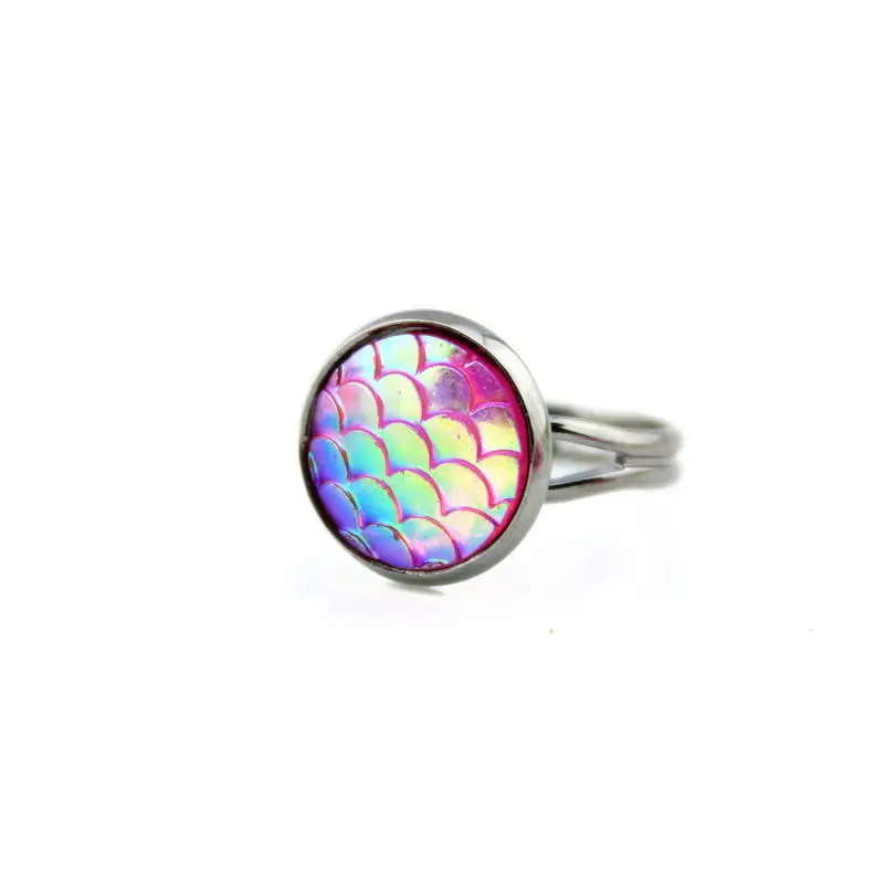 Чешуя Русалки кольца Дракон весы Boho ювелирные изделия в форме русалки для женщин