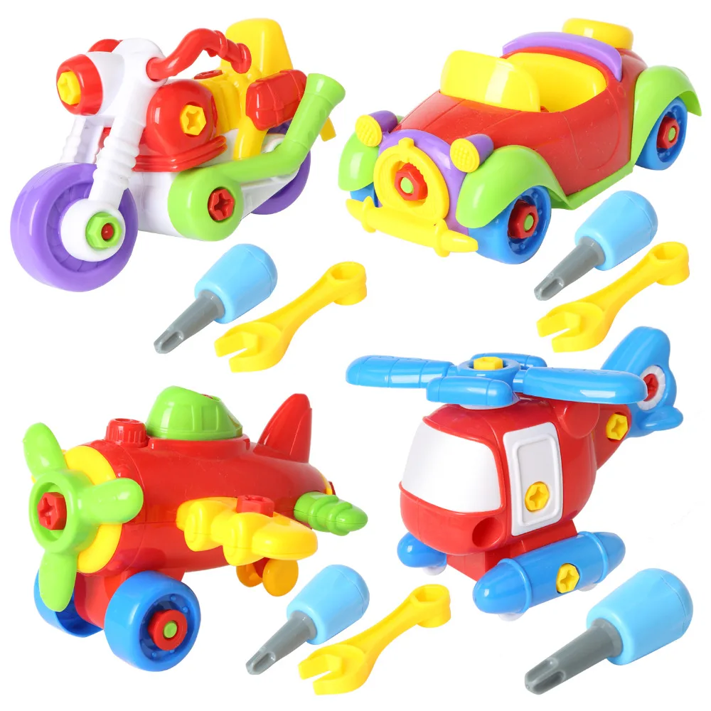 Разборка сборки строительные блоки игрушки автомобиль вертолет модель