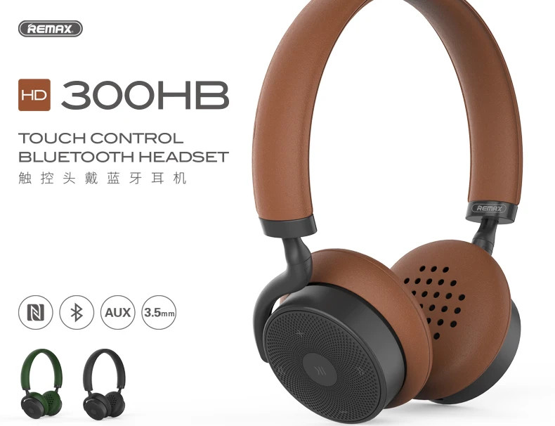 Беспроводная Bluetooth гарнитура Remax RB 300HB 550HB с сенсорной головкой