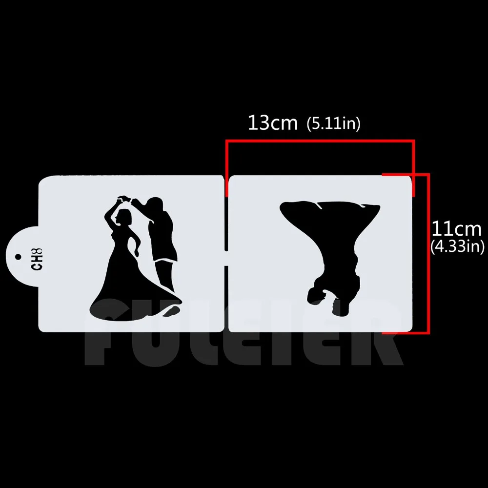 Трафарет для украшения кондитерских изделий в форме танцующих влюбленных