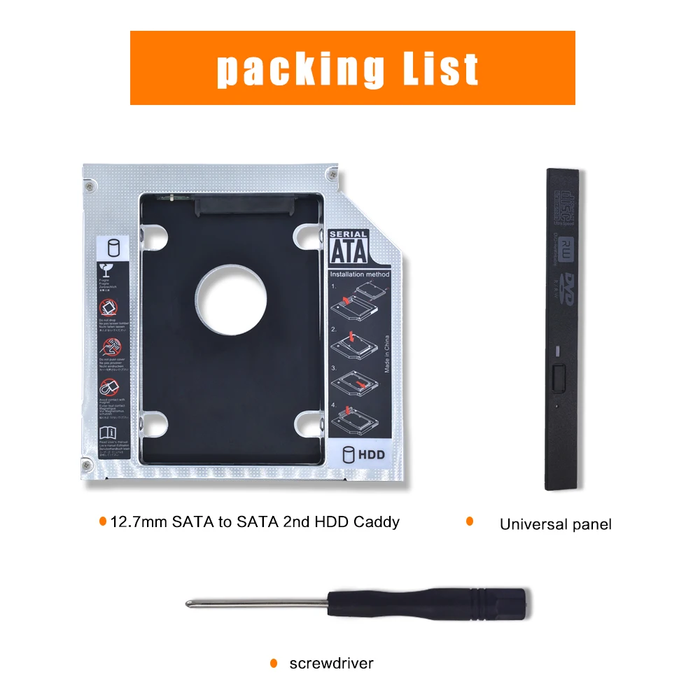TISHRIC 12,7 мм внешний 13Pin SATA 3,0 Caddy для 2nd 2,5 жесткий диск SSD 1/2 ТБ для жесткого диска с корпус CD корпус для ноутбука DVD ROM optibay адаптер чехол