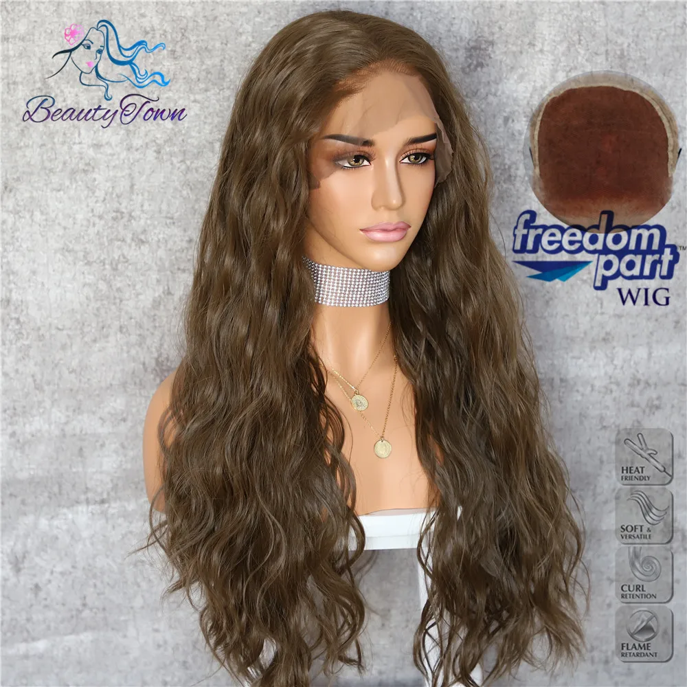 BeautyTown черный цвет 13x6 большая кружевная свободная часть Futura термостойкие не запутывающиеся волосы ежедневный макияж слой синтетический кружевной передний парик