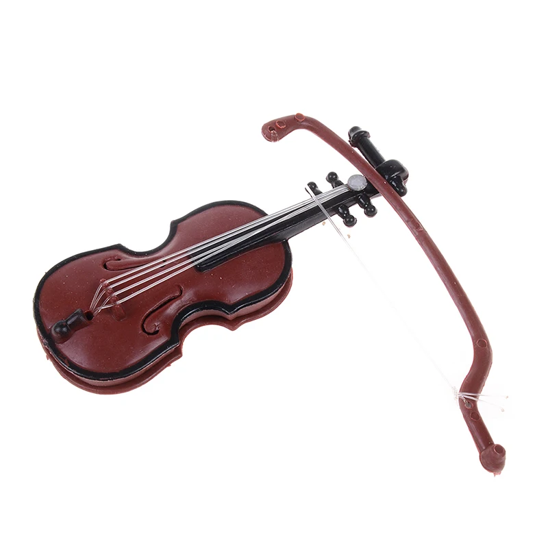 

Miniature Music Instrument Plastic Mini Violin Doll House Decorative Ornaments Plastic Crafts DIY Home Decoration