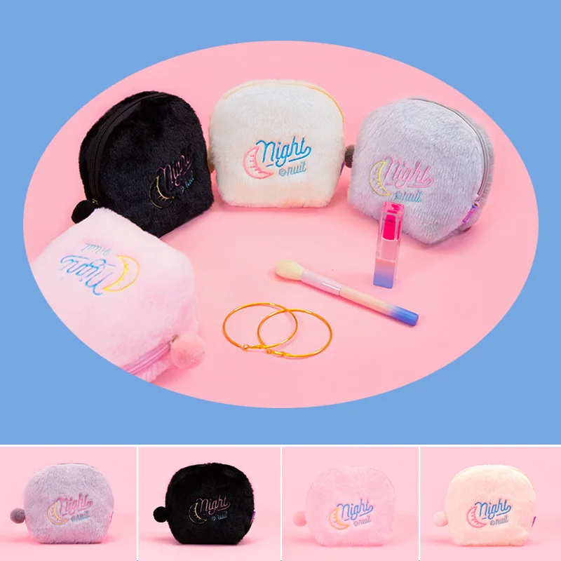 Bentoy moon вышитая плюшевая сумка в виде ракушек стиль Harajuku для макияжа milkjoy girl ins wind |