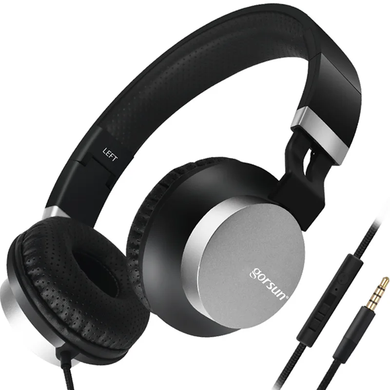 Gorsun GS789 проводные наушники с микрофоном гарнитуры бас HiFi Звук Музыка для регулировки громкости