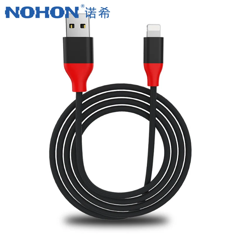 NOHON нейлон быстро зарядный кабель освещения для iPhone X 8 7 6 5S плюс 5C зарядки шнур Ipad