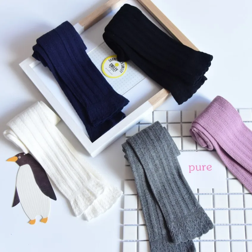 Высококачественные детские колготки штаны полосатые вязаные леггинсы для