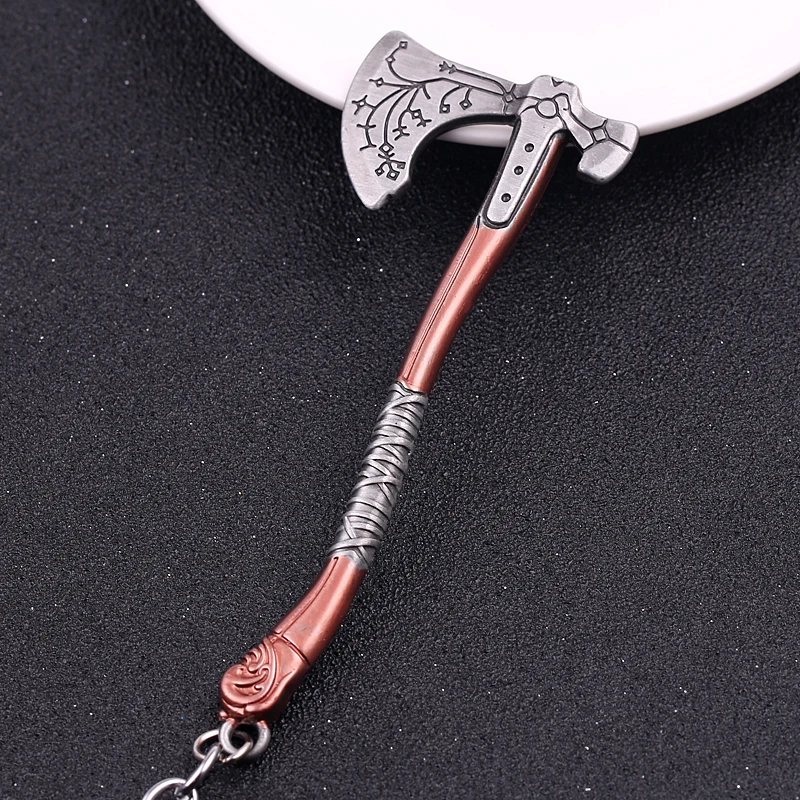 Viking Car Keychain God of War 4 Leviathan Key Chain Metal Keyrings Kratos Guardian Shield Ice Axe Accessories | Украшения и