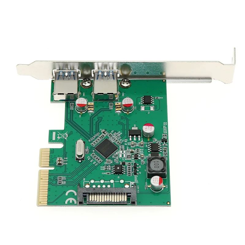 Двойной USB-C USB 3 1 Type-C PCI express Card pcie pci-e для типа адаптера SuperSpeed 10 Гбит/с | Компьютеры и