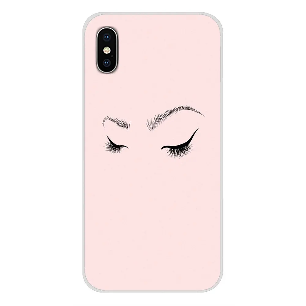 Аксессуары для телефона чехлы с рисунком ресниц девочек макияж huawei P Smart Коврики