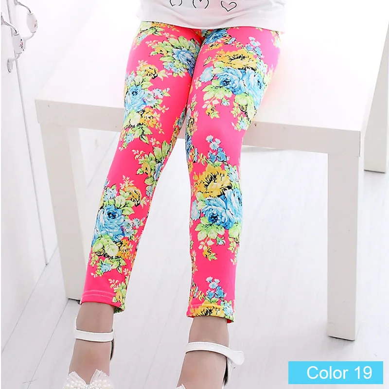 Color19 SheeCute/леггинсы для девочек; детские штаны с принтом; детские вязаные леггинсы; сезон весна-осень; 21 цвет; От 2 до 13 лет; SCA001 - Цвет: Color19
