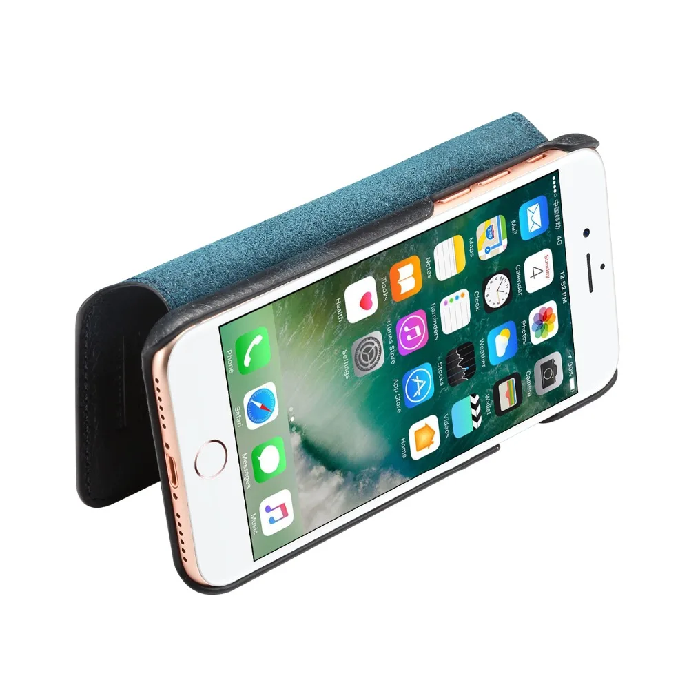 Чехол-книжка из натуральной кожи для IPhone 6, 6s, 7, 8 Plus, роскошный ручной работы в деловом стиле, держатель для карт из коровьей кожи, лучшая сумка