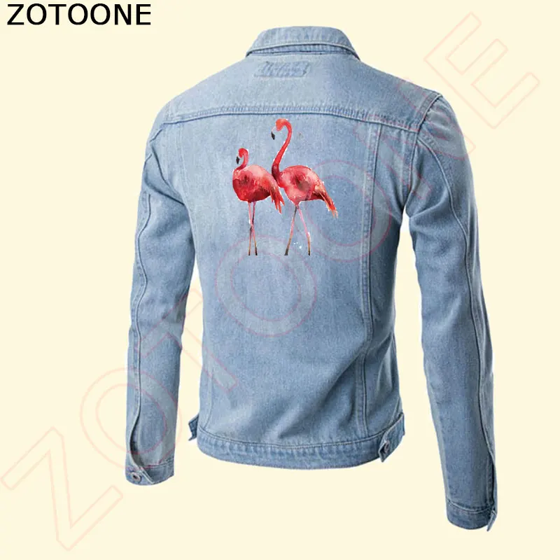ZOTOONE Симпатичные фламинго патчи для одежды футболок платьев аксессуары сделай