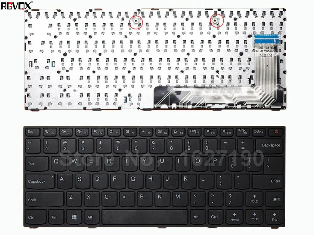 Новая американская Клавиатура для ноутбука LENOVO IdeaPad 110 14ISK черная рамка Win8 ремонт