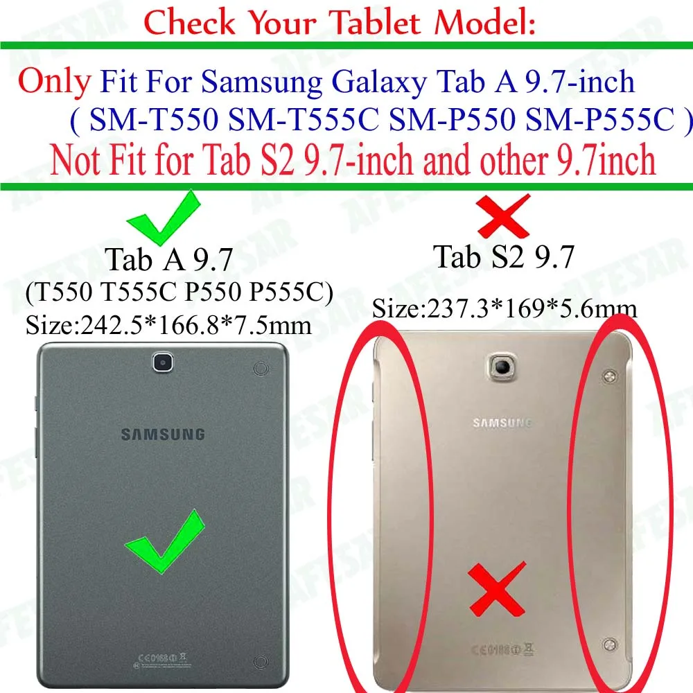Фото Чехол-книжка для планшета Samsung Galaxy Tab A, флип-чехол с функцией автоматического пробуждения/сна для 10,1-дюймовых планшетов T555 P550 P555C, защитная об... №2