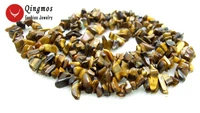 qingmos 32 natural tigers eye necklace for women with 7 8mm brown baroque tigers eye long necklace for women jewelry nec5810