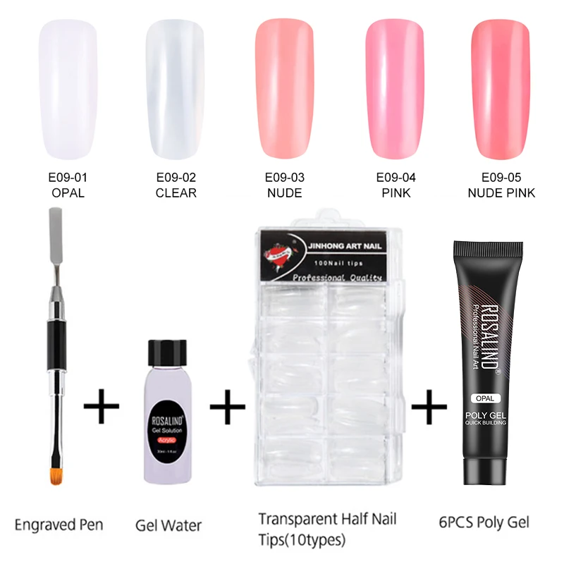 (8 шт./лот) набор полуперманентных полимерных лаков ROSALIND 15 мл для наращивания