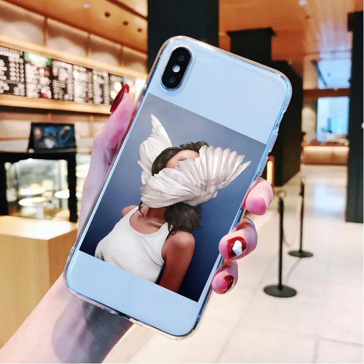 Модный эстетический сексуальный силиконовый чехол для iPhone X 5 5S SE 6 6splus 7 8 Plus XR XS