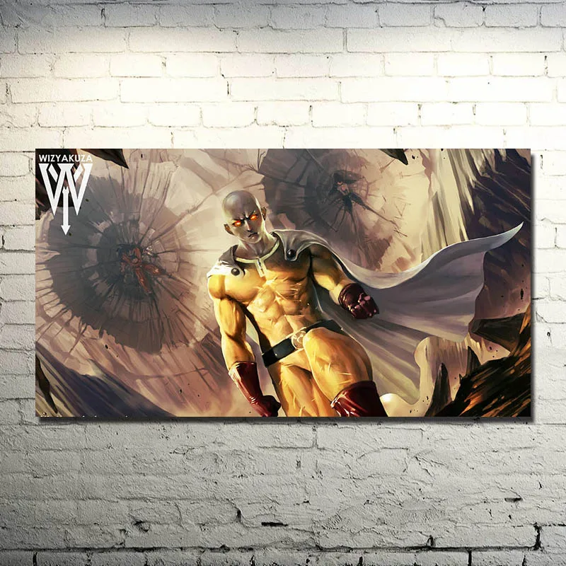 Плакат Аниме One Punch Man огромные шелки 13x24 дюйма картина для декора гостиной
