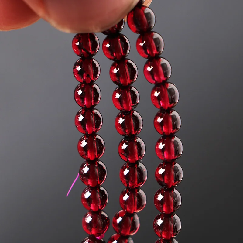 Wine Red Garnet Stone Bracelets Gem Buddha Beads For Women Strand Bracelet Men Jewelry Pulseras | Украшения и аксессуары