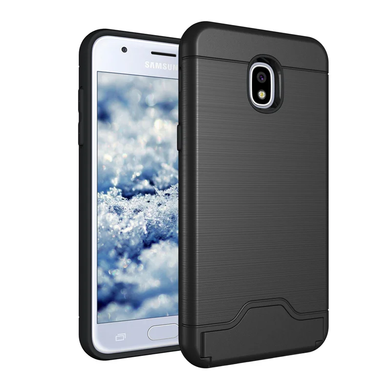 Ударопрочный чехол Встроенный держатель для кредитных карт/ID слот подставка Samsung