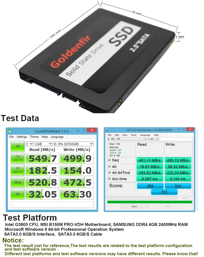 Goldenfir Самая низкая цена SSD 120 ГБ 60 Гб 240 ГБ 2,5 твердотельный накопитель 960 ГБ ssd 128 ГБ 256 ГБ 512 ГБ 1 ТБ 2 ТБ жесткий диск 360 гб