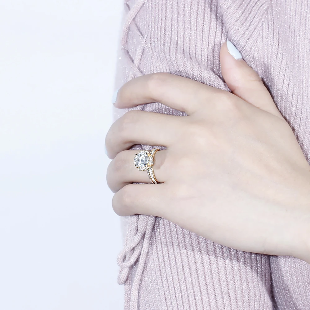 Женское Обручальное кольцо с муассанитом 2 карата 8 мм | Украшения и аксессуары