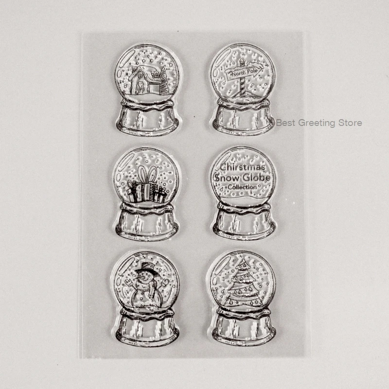 

christmas snow globe stamps card making and scrapbooking diy craft stamps