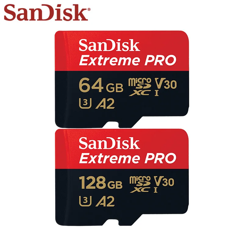 

SanDisk Extreme Pro A2 64GB Micro SDHC SDXC UHS-I Memory Card Micro SD Card 32GB TF Card Class10 U3 With SD Adapter For Phone