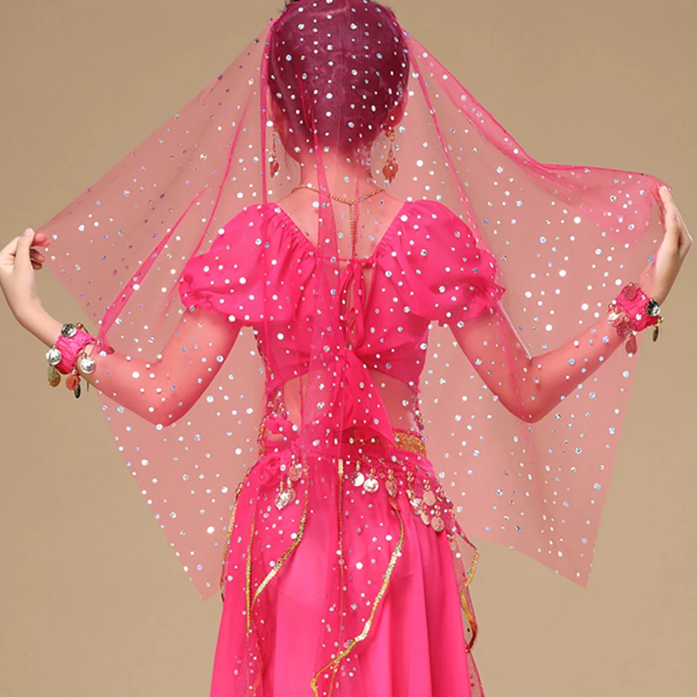 2018 Детские костюмы для танца живота девочек комплект из 2 предметов 5 шт. цветов