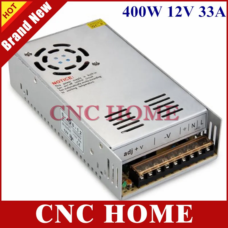 AC в DC 400 Вт S400W-12V-33A светодиодный импульсный источник питания 33А 85-265 вход мощность