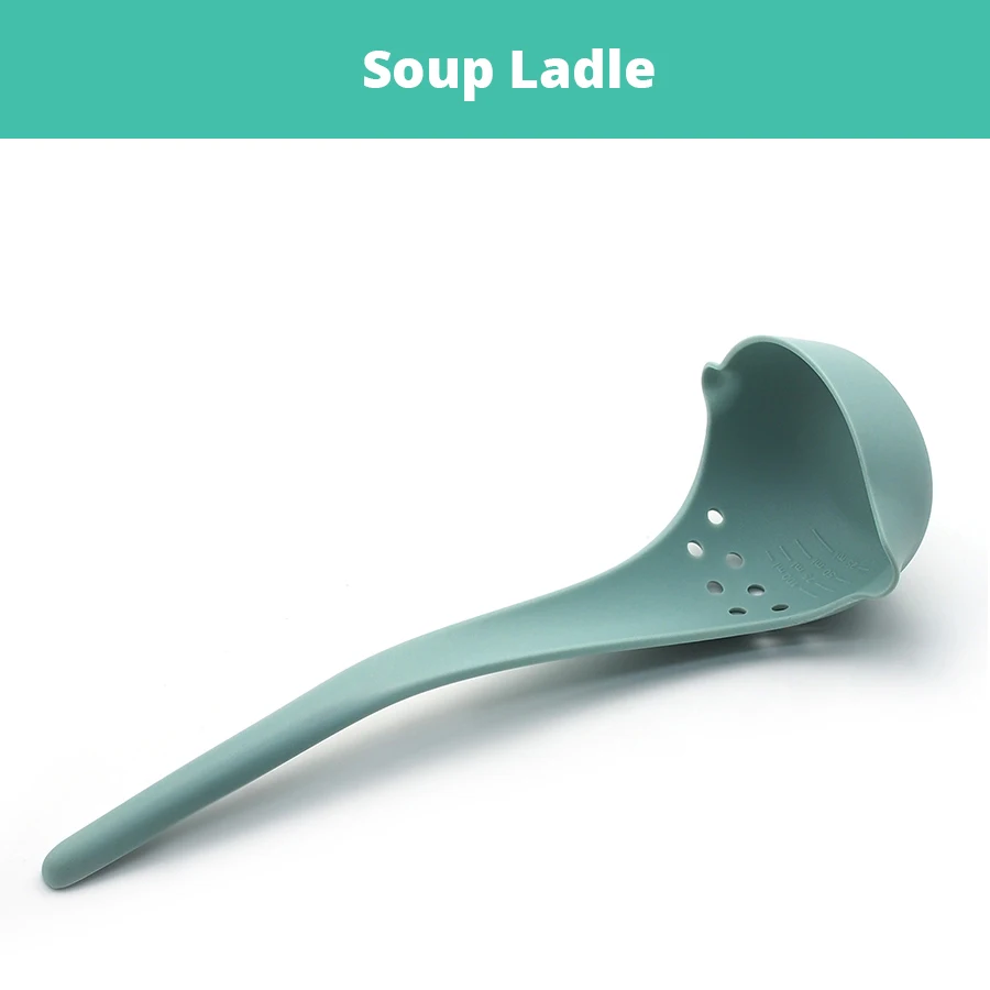 Soup Ladle Кухонные принадлежности, ковш для супа, ложка с прорезями, вилка для макарон, Тонг, Овощечистка-многофункциональная кухонная утварь - Цвет: Soup Ladle