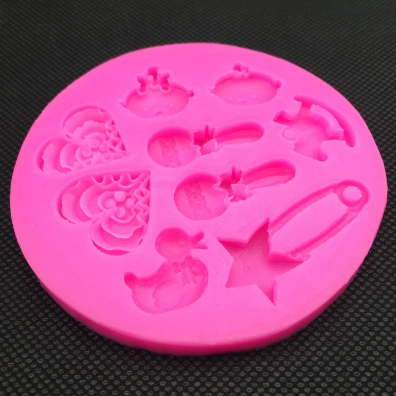 Комплект одежды для новорожденных, в форме 3D обратный сахара формование Еда Класс силиконовые формы для формы из полимерной глины инструменты для украшения шоколадного торта F0126