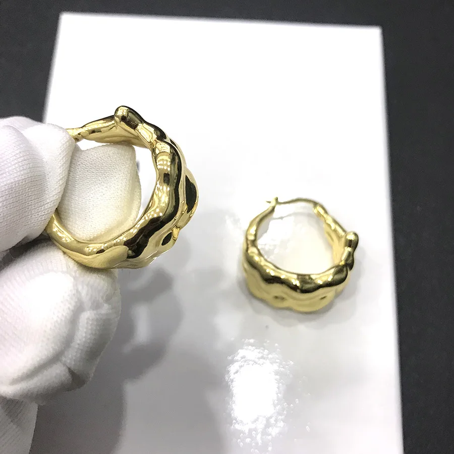 2019 модные роскошные брендовые ювелирные изделия ручной работы Золотые 585 серьги