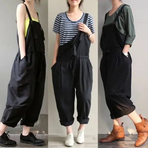 Женский льняной джинсовый комбинезон повседневный без рукавов|casual rompers|overall