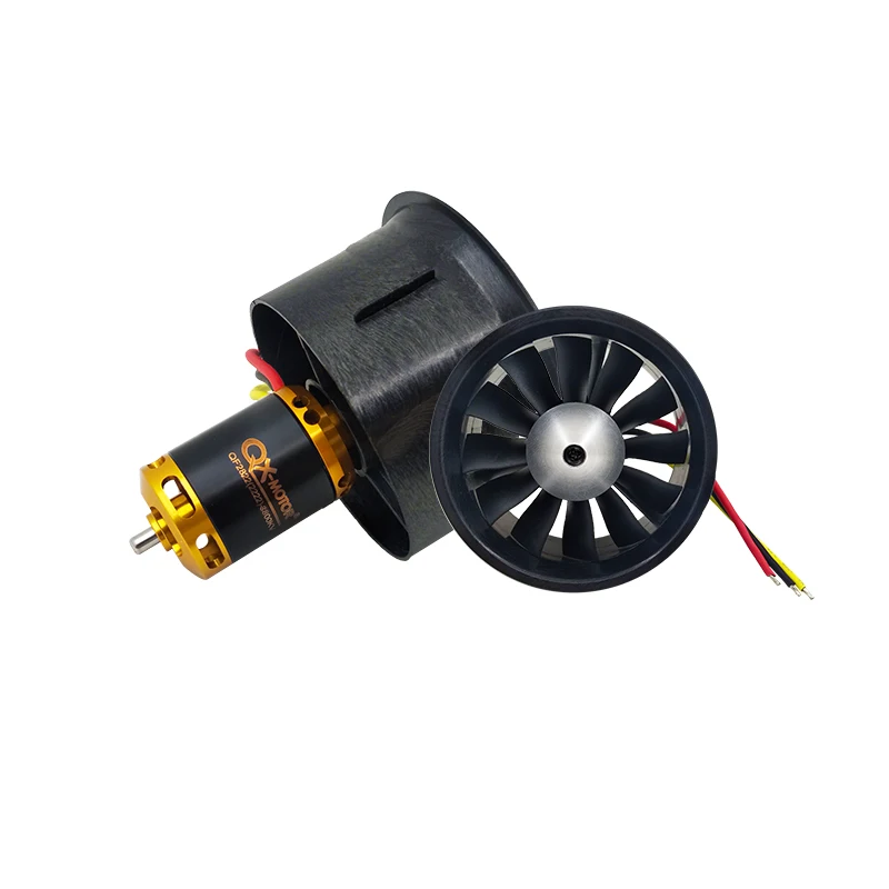 QX MOTOR DIY Дрон 64 мм EDF Set 2822 3800KV бесщеточный двигатель с 12 лезвиями Ducted Fan для